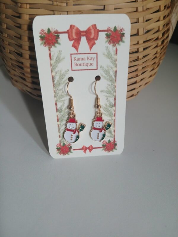 s-l1600-4.jpg Christmas Earrings, stocking fillers Gingerbread Santa Candy Cane Reindeer |