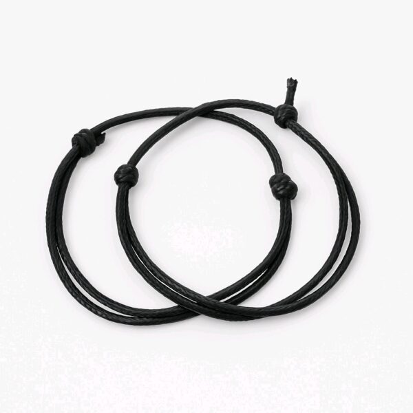 2 Black Mens Ankle Bracelet,Anklet Cotton cord adjustable Mens | eBay UK