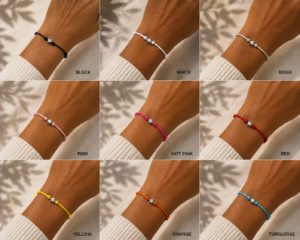 Adjustable Cotton Cord Anklet Silver Star Boho Minimalist Friendship Anklet