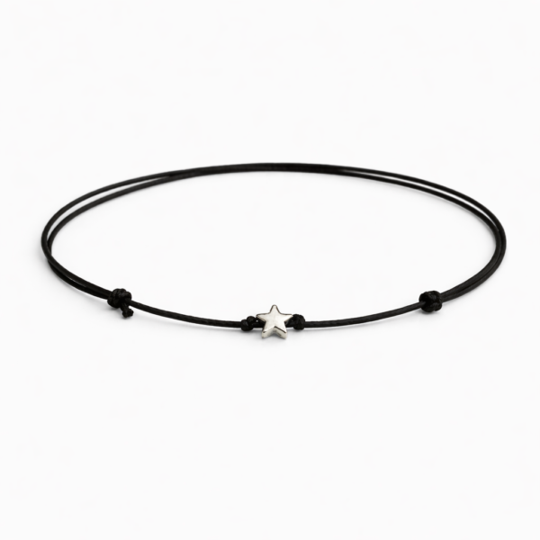 s-l1600-13.png Adjustable anklet Silver Star Charm String Cotton Cord Boho Colourful Anklet