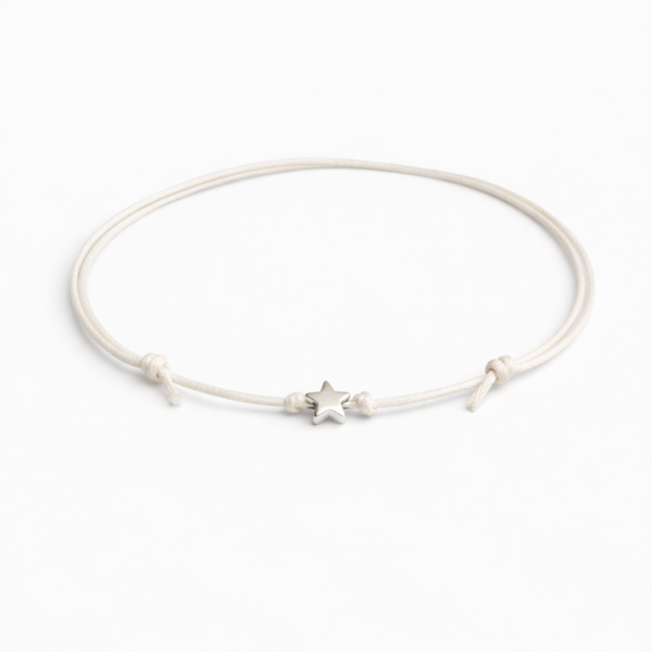 s-l1600-14.png Adjustable anklet Silver Star Charm String Cotton Cord Boho Colourful Anklet
